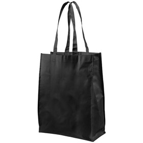 Ламинированная сумка для покупок среднего размера, черный